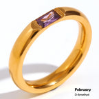 Gold-Plated Birthstone Ring
