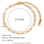 Elegant Gold Figaro Bracelet