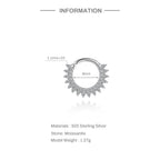 Luna Moissanite Hoop Earrings