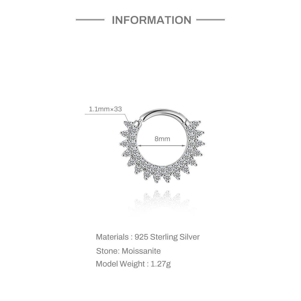 Luna Moissanite Hoop Earrings