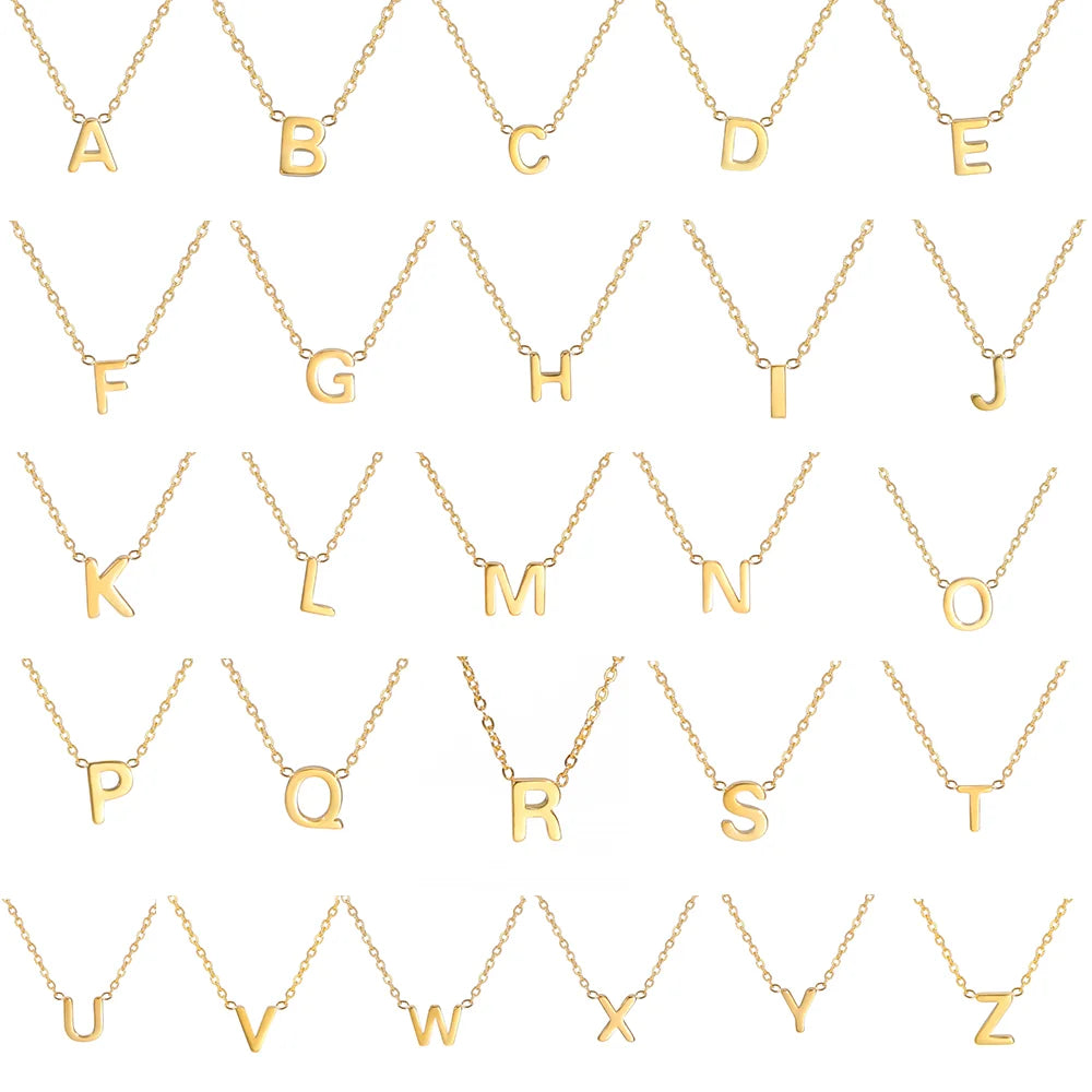 Personalized Gold Initial Necklace.