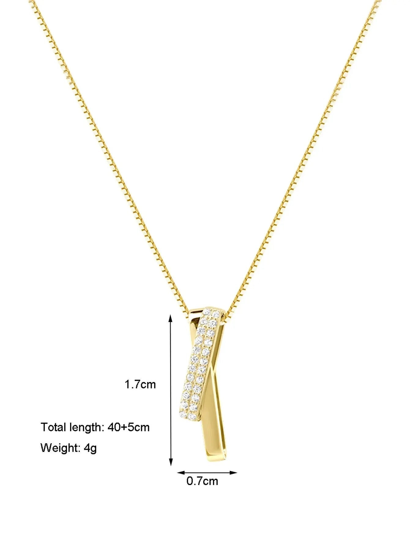 Gold Interlocking Geometric Necklace