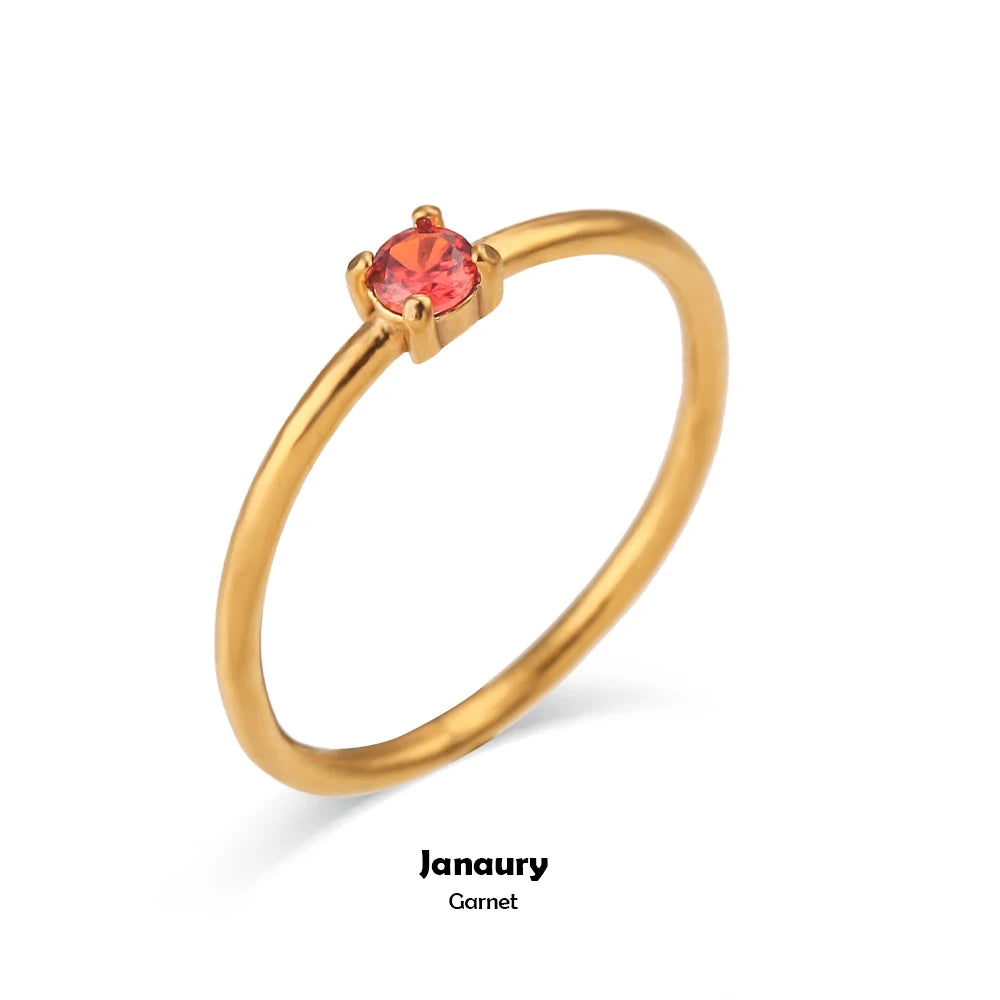 Gold Zodiac Birthstone Ring
