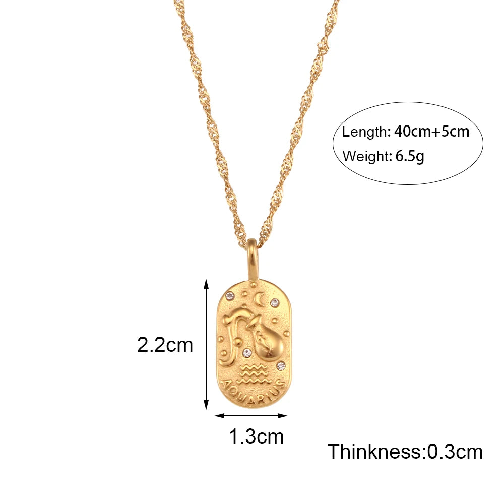 Elegant Zodiac Gold Necklace