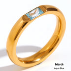 Gold-Plated Birthstone Ring
