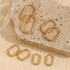 E.B.belle Minimalist Style U-Shape Earring Four Sizes Stainless Steel Earrings Hypoallergenic Jewelry For Women Fashion Charm