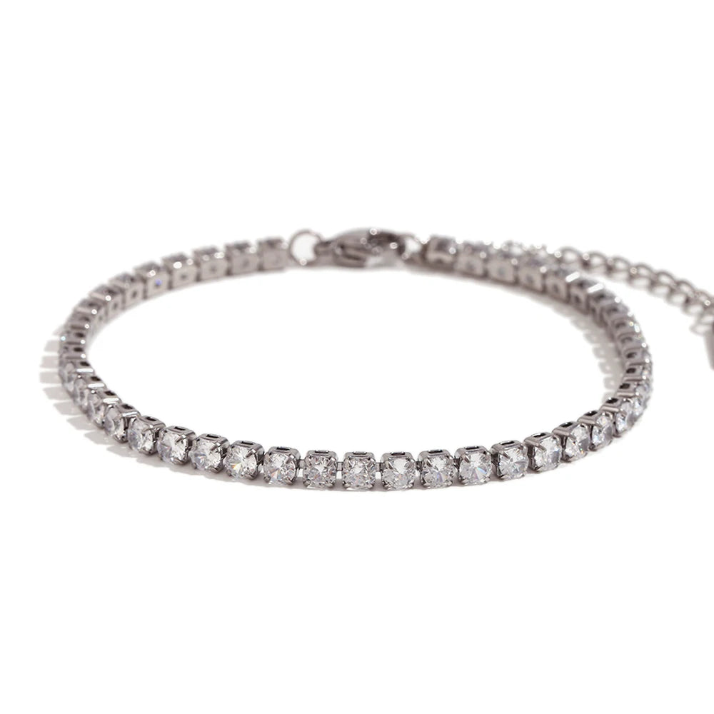 Elegant Zircon Charm Bracelet