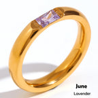 Gold-Plated Birthstone Ring