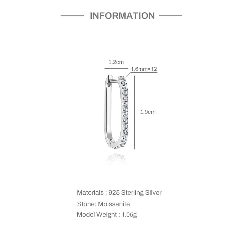 Luna Moissanite Hoop Earrings