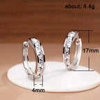 Gold Hoop Earrings with Cubic Zirconia
