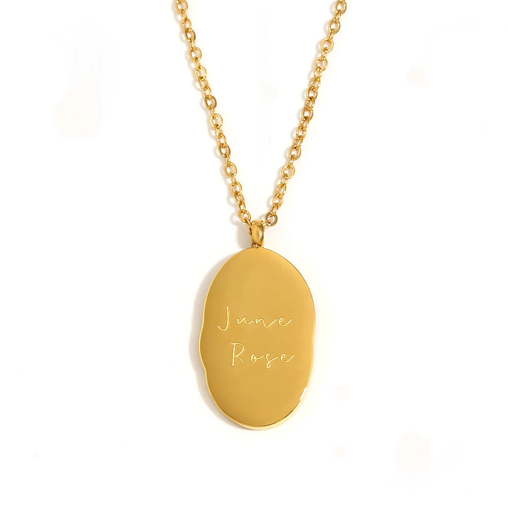Gold-Plated Birth Flower Necklace
