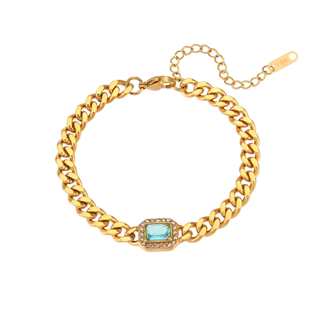 Elegant Zirconia Cuban Set