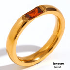 Gold-Plated Birthstone Ring