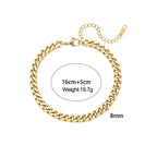 Elegant Gold-Plated Cuban Bracelet