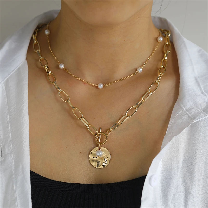 Layered Pendant Necklace Collection