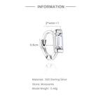 Luna Moissanite Hoop Earrings