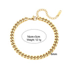 Elegant Gold-Plated Cuban Bracelet