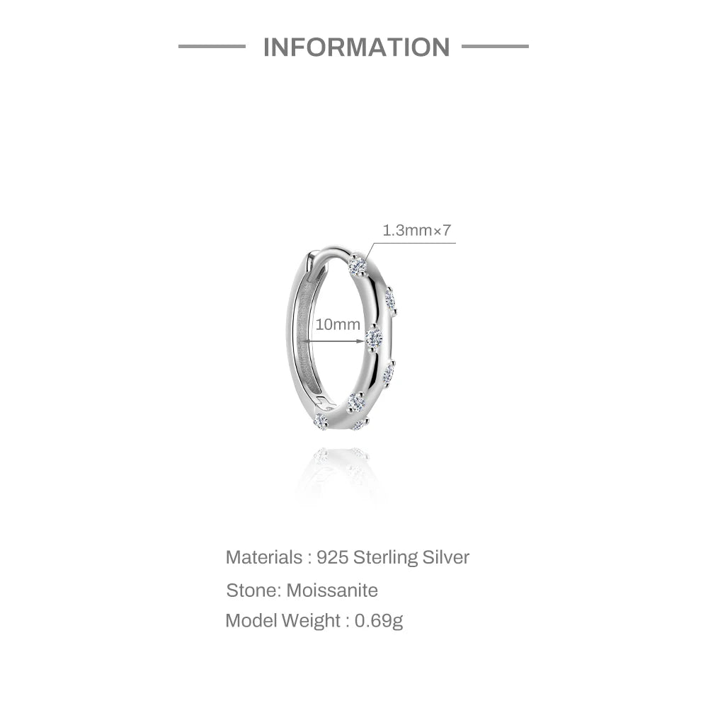 Luna Moissanite Hoop Earrings