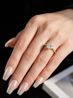 1CT Round Moissanite Solitaire Ring – D Color VVS1
