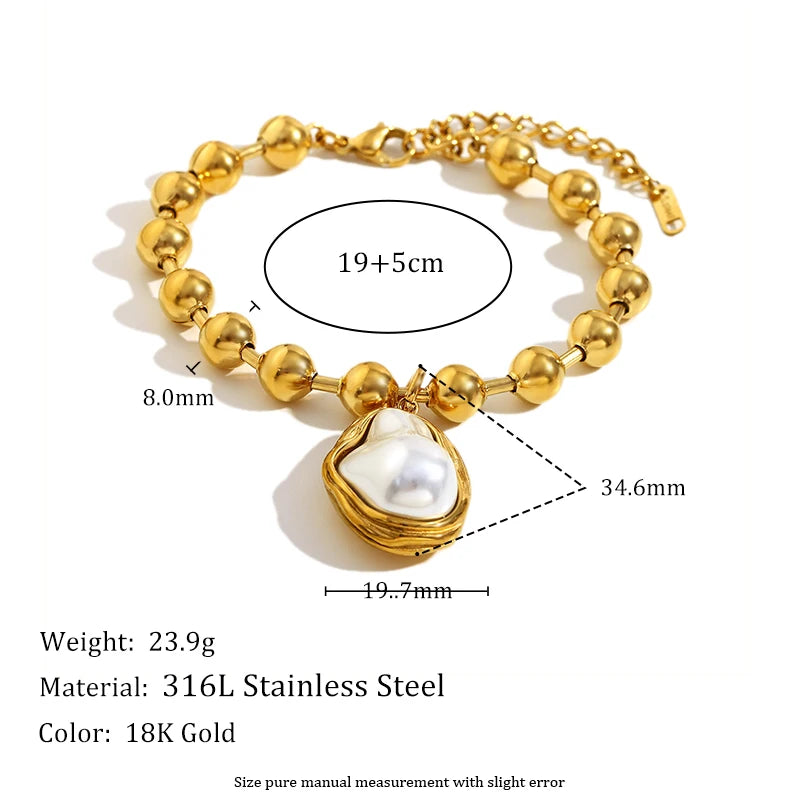 Elegant Gold Pearl Jewelry Set