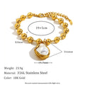 Elegant Gold Pearl Jewelry Set