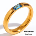 Gold-Plated Birthstone Ring