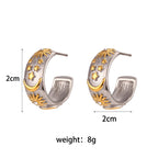 Celestial Charm Chunky Hoop Earrings