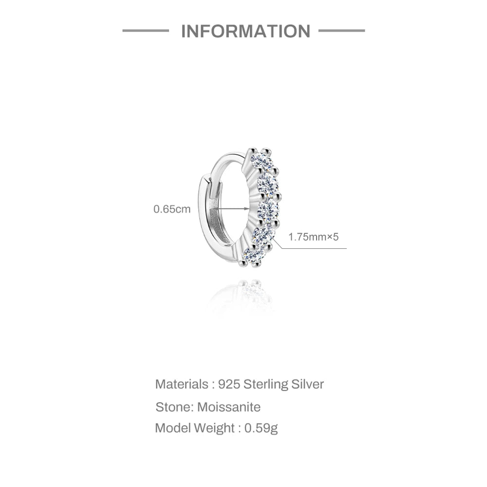Luna Moissanite Hoop Earrings