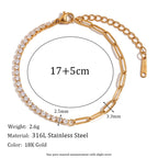 Elegant Zircon Chain Jewelry Set
