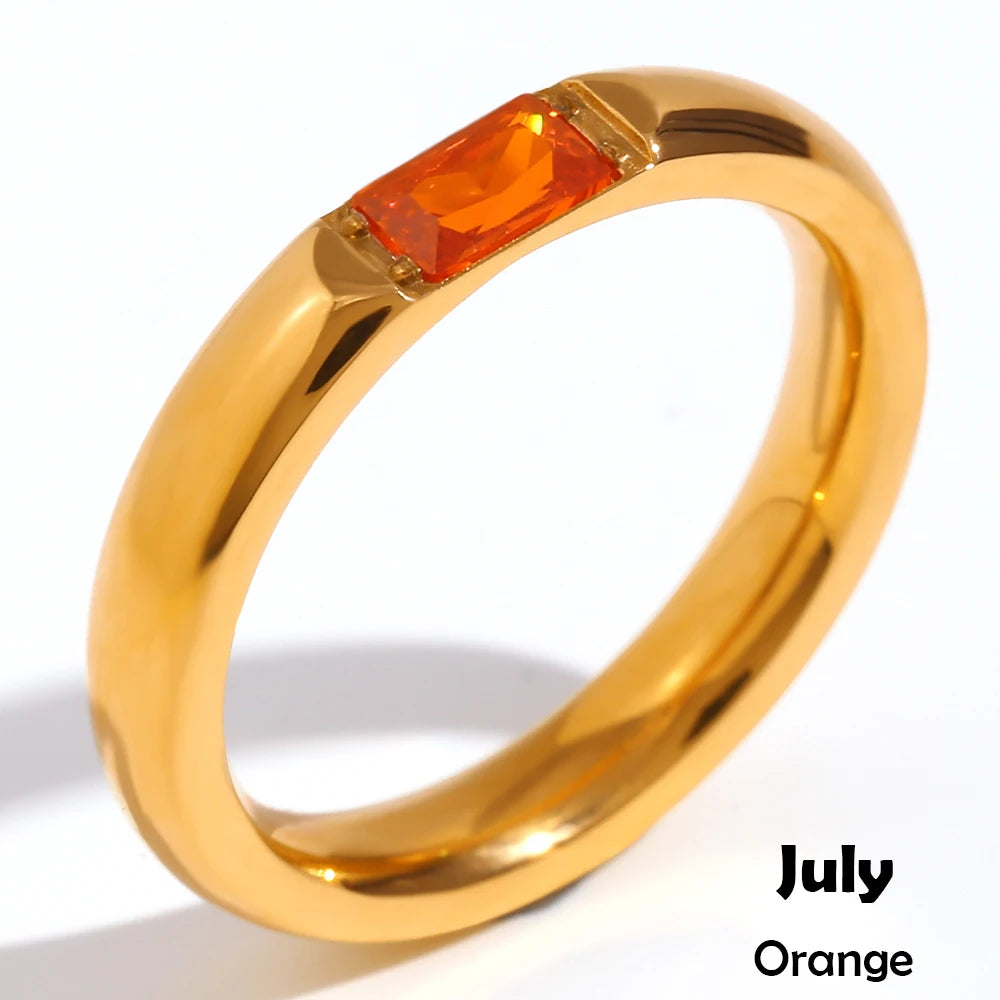Gold-Plated Birthstone Ring