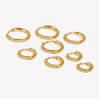 Minimal Basic Jewerlry Waterproof Hypoallergenic Stainless Steel Cubic Zirconia Huggies Hoop Earrings For Woman Girls Laides