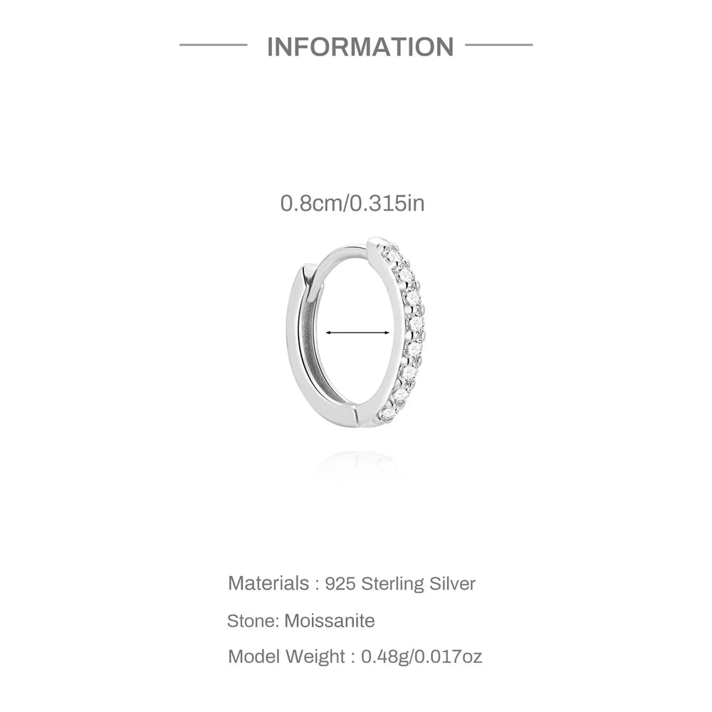 Luna Moissanite Hoop Earrings