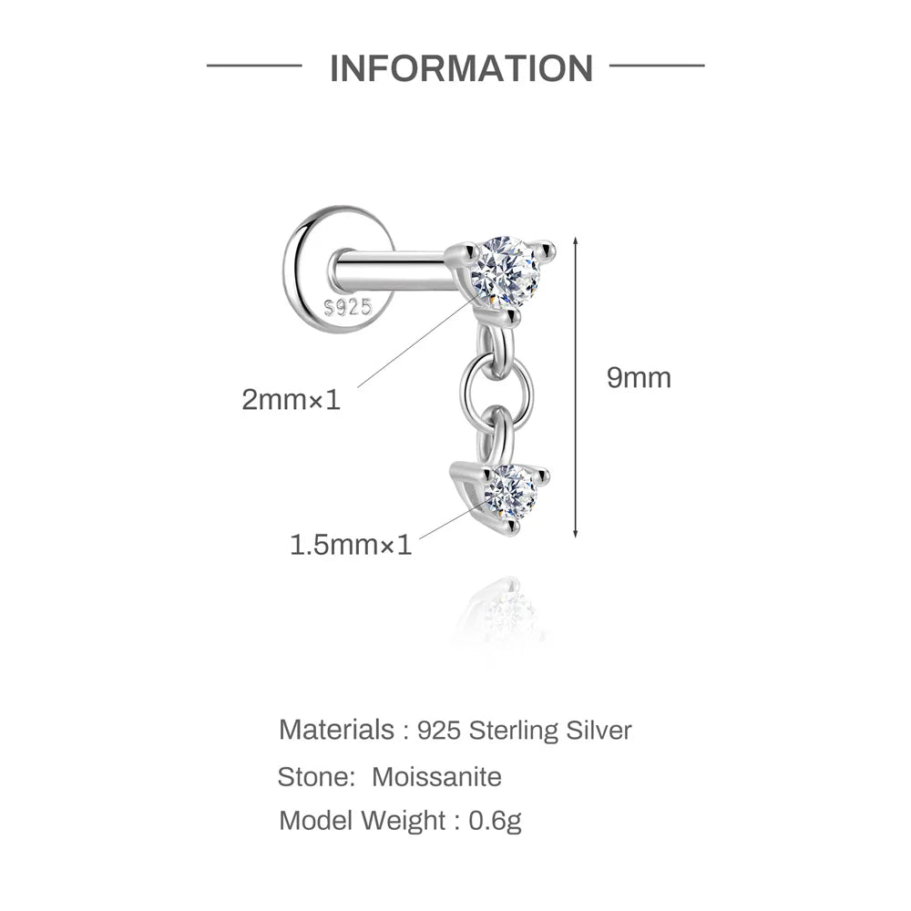 Éclat Moissanite Stud Earrings