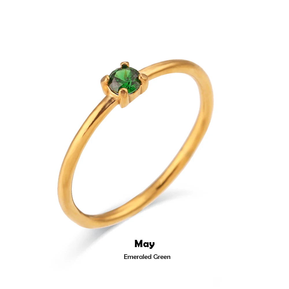 Gold Zodiac Birthstone Ring