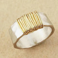 925 Sterling Silver Two-Tone Wire Ring