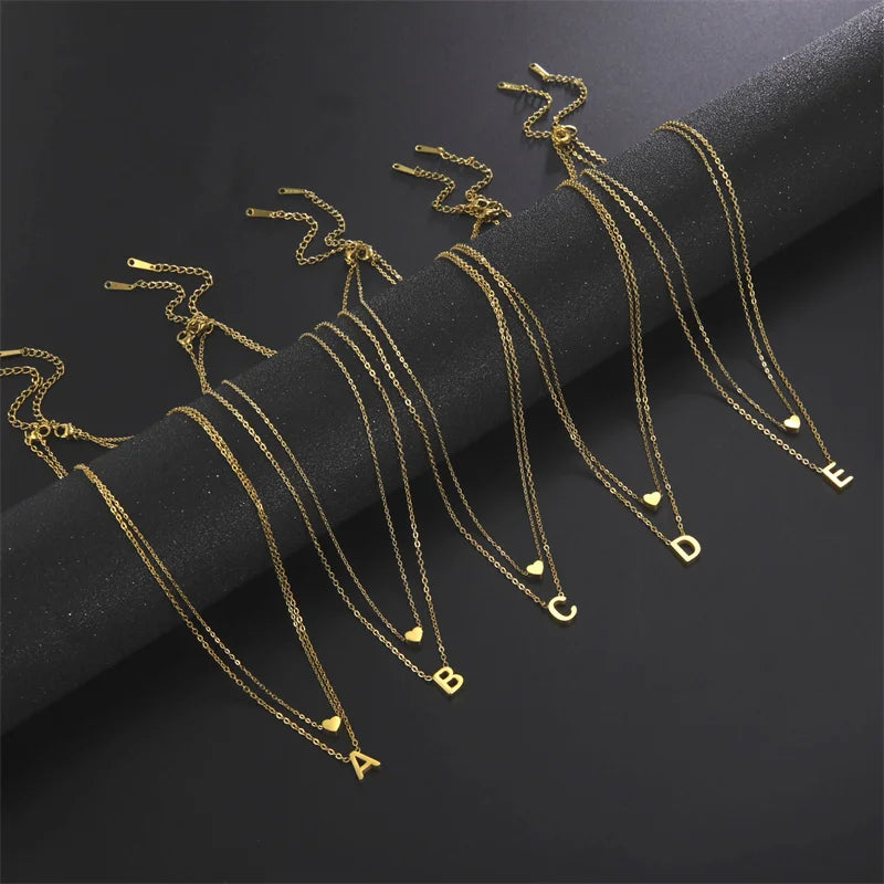 Amour Initial Heart Necklace