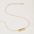 Modern Sliding Zirconia Bar Necklace