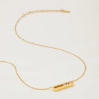 Modern Sliding Zirconia Bar Necklace