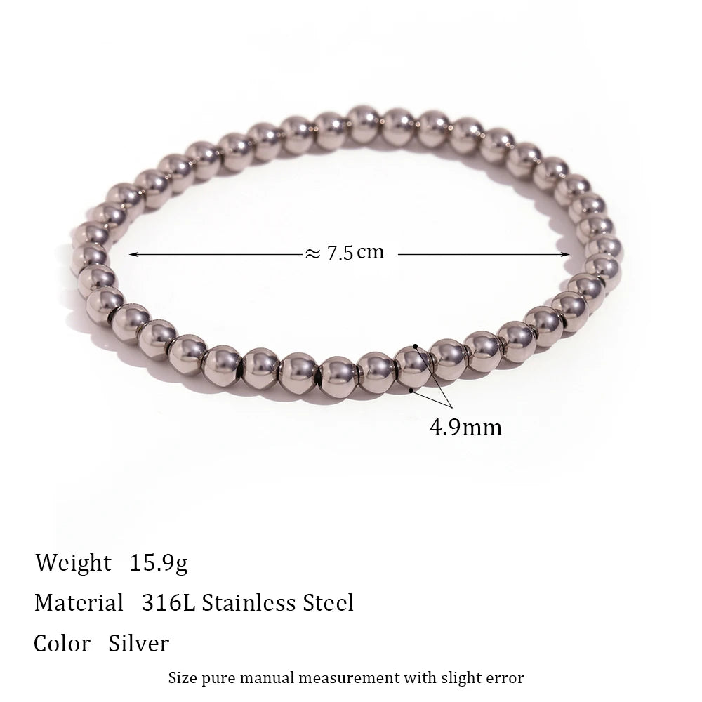 Elegant Gold & Silver Beaded Bracelet