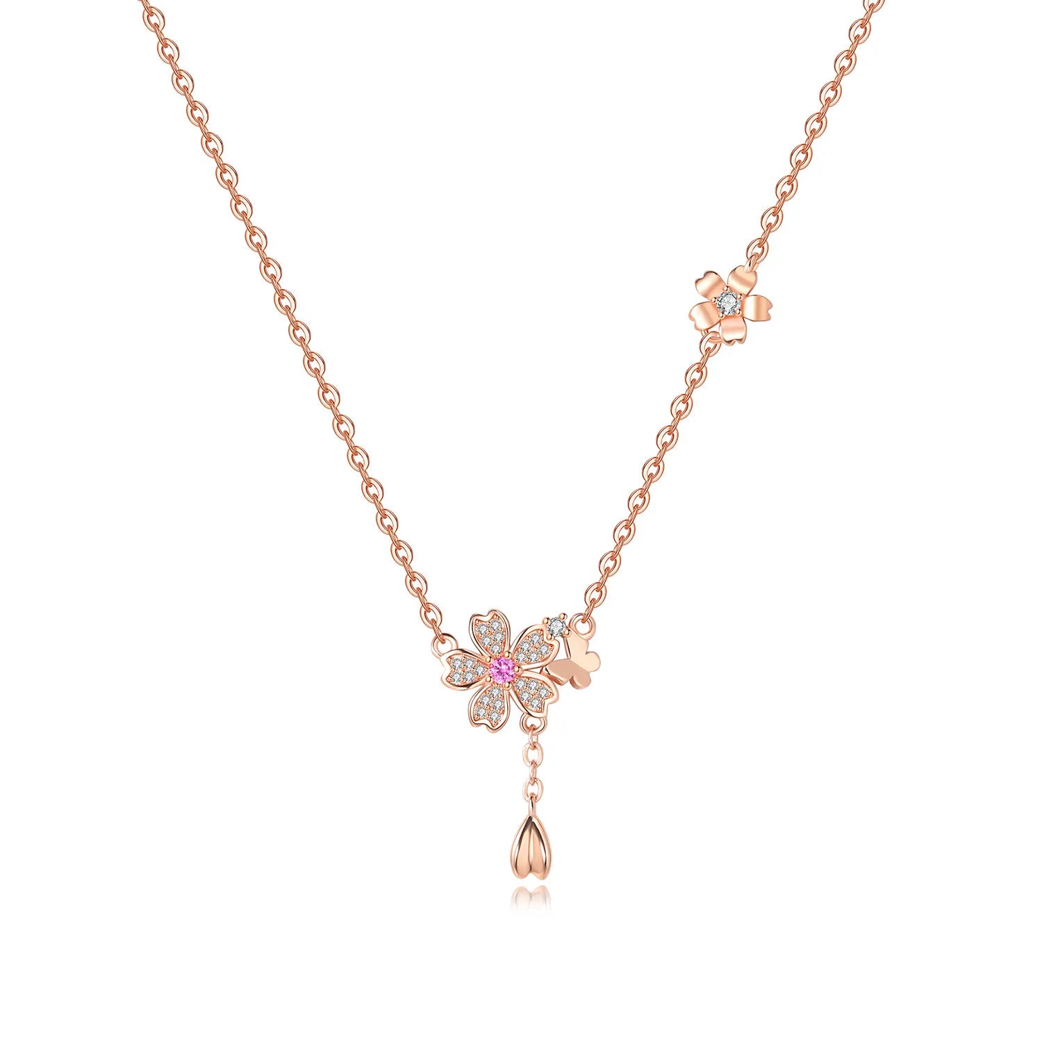 Trèfle Heart Necklace in Sterling Silver 92