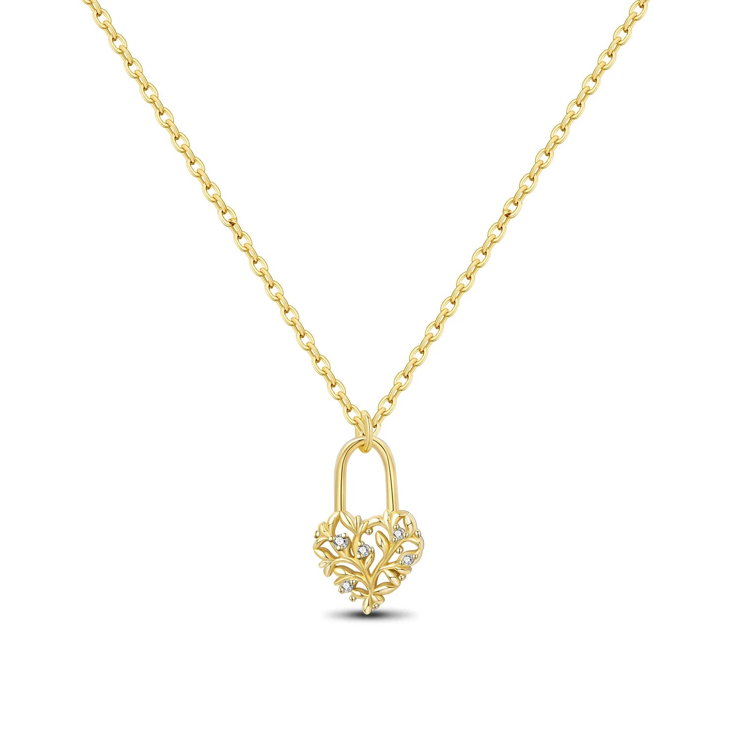 Trèfle Heart Necklace in Sterling Silver 92