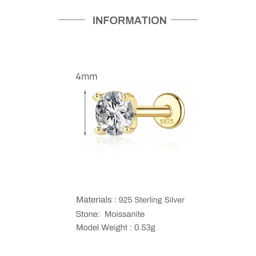 Éclat Moissanite Stud Earrings