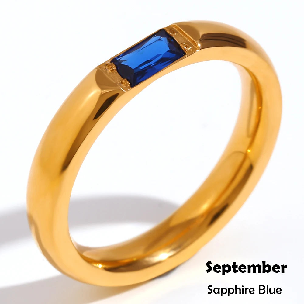 Gold-Plated Birthstone Ring