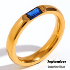 Gold-Plated Birthstone Ring