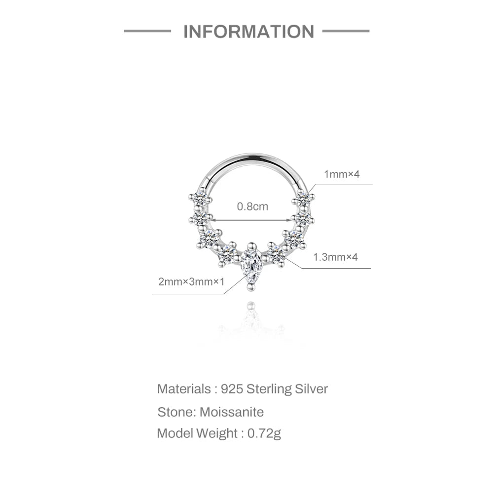 Luna Moissanite Hoop Earrings