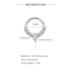 Luna Moissanite Hoop Earrings