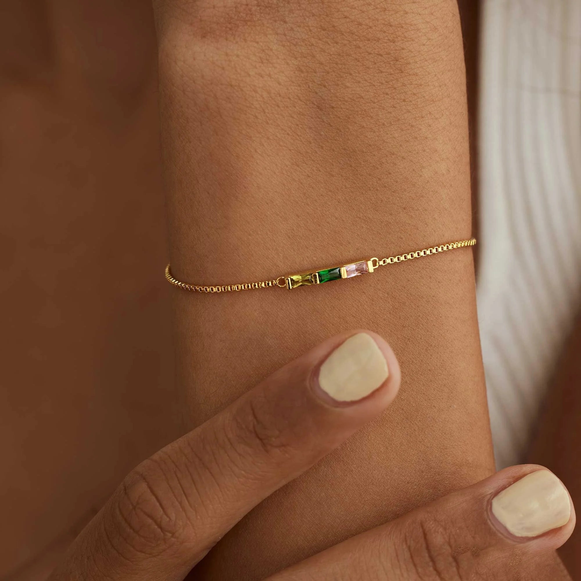 Trinity Baguette Crystal Bracelet
