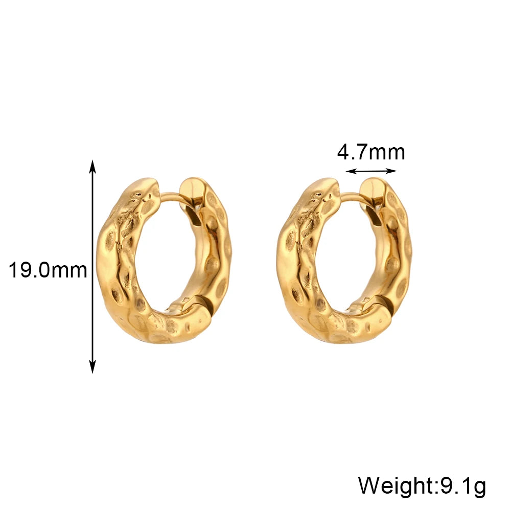 Aura Gold Hoops Earrings