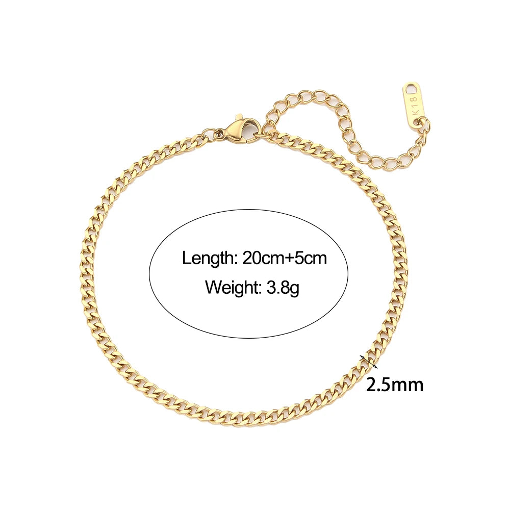 Elegant Gold-Plated Cuban Bracelet