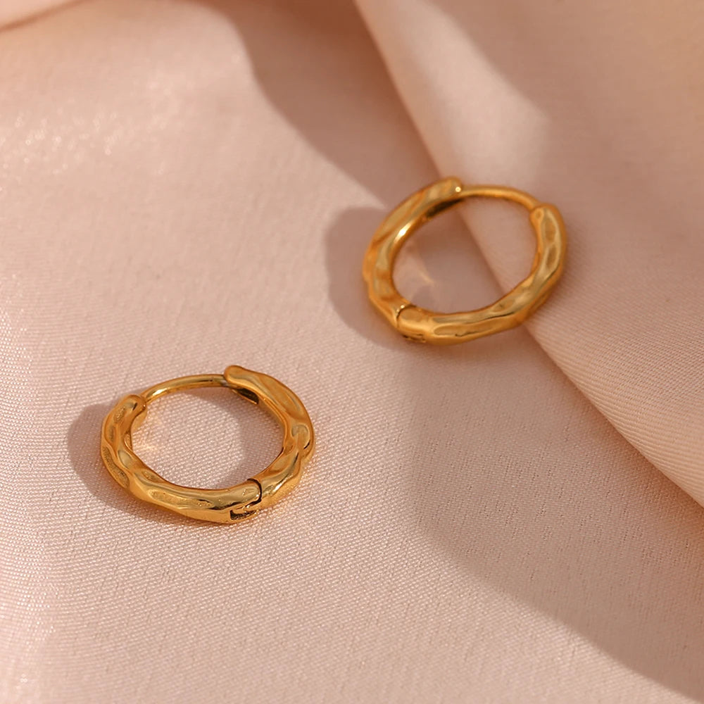 Aura Gold Hoops Earrings